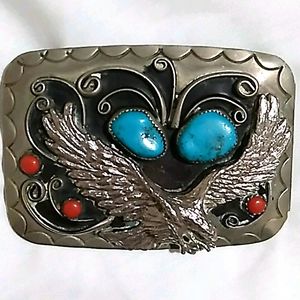 Vintage Navajo Silver Belt Buckle